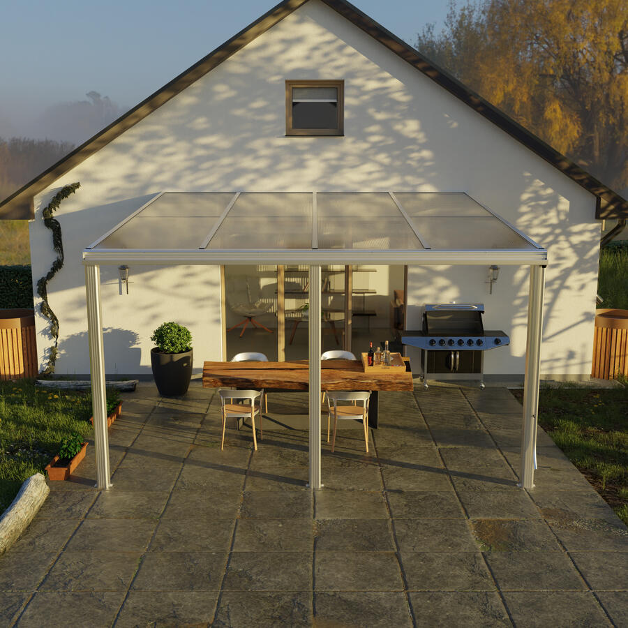 Terrassen-berdachung Exklusiv  Gre 10 Tiefe  371 cm, Lnge 407 cm