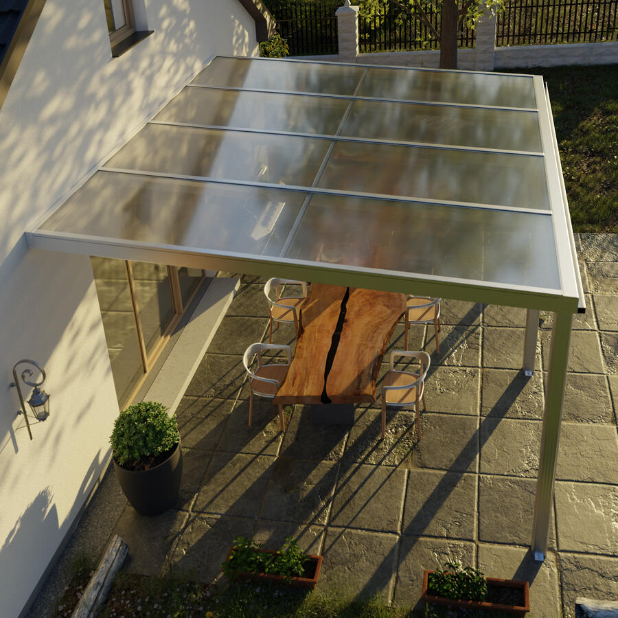 Terrassen-berdachung Exklusiv  Gre 10 Tiefe  371 cm, Lnge 407 cm