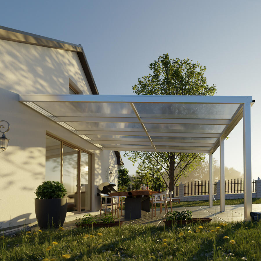 Terrassen-berdachung Exklusiv  Gre 14 Tiefe 422 cm, Lnge 407 cm
