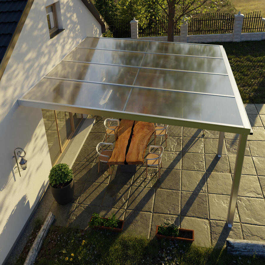 Terrassen-berdachung Exklusiv  Gre 14 Tiefe 422 cm, Lnge 407 cm