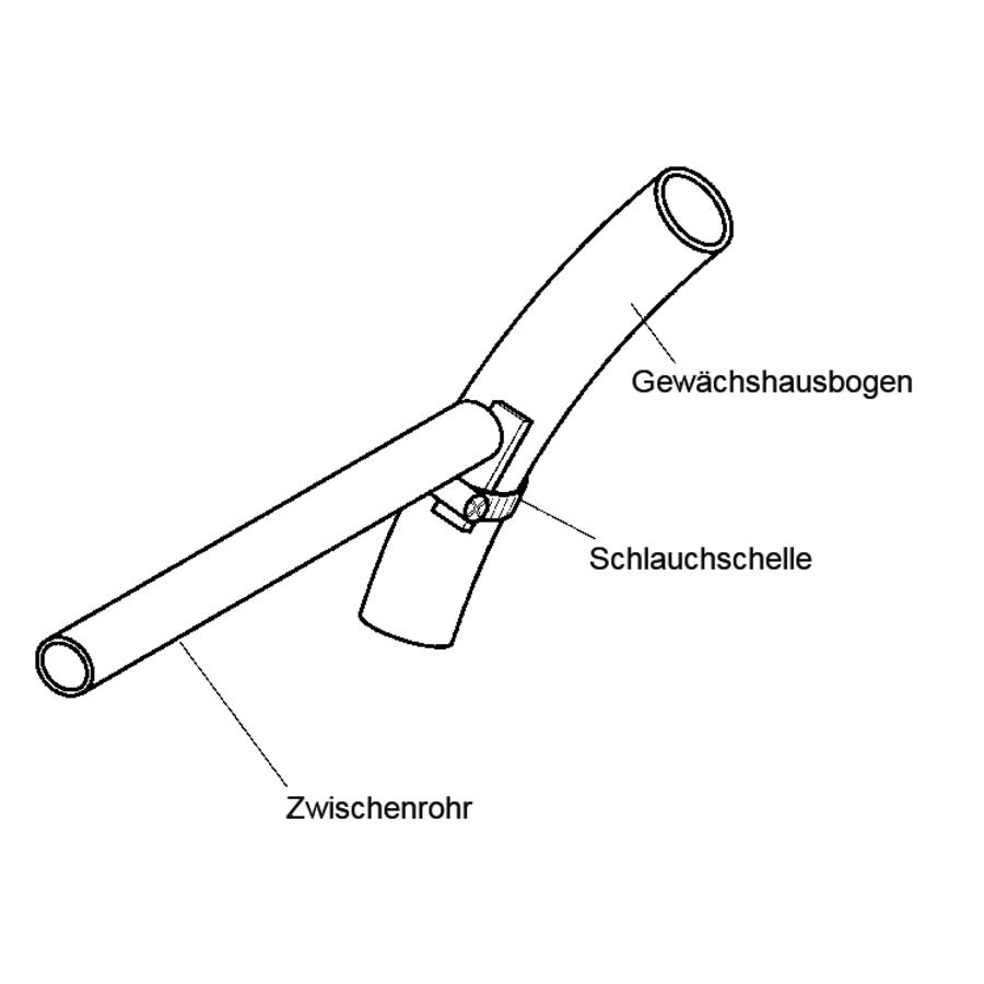 Zwischenrohr 2 m fr Foliengewchshaus