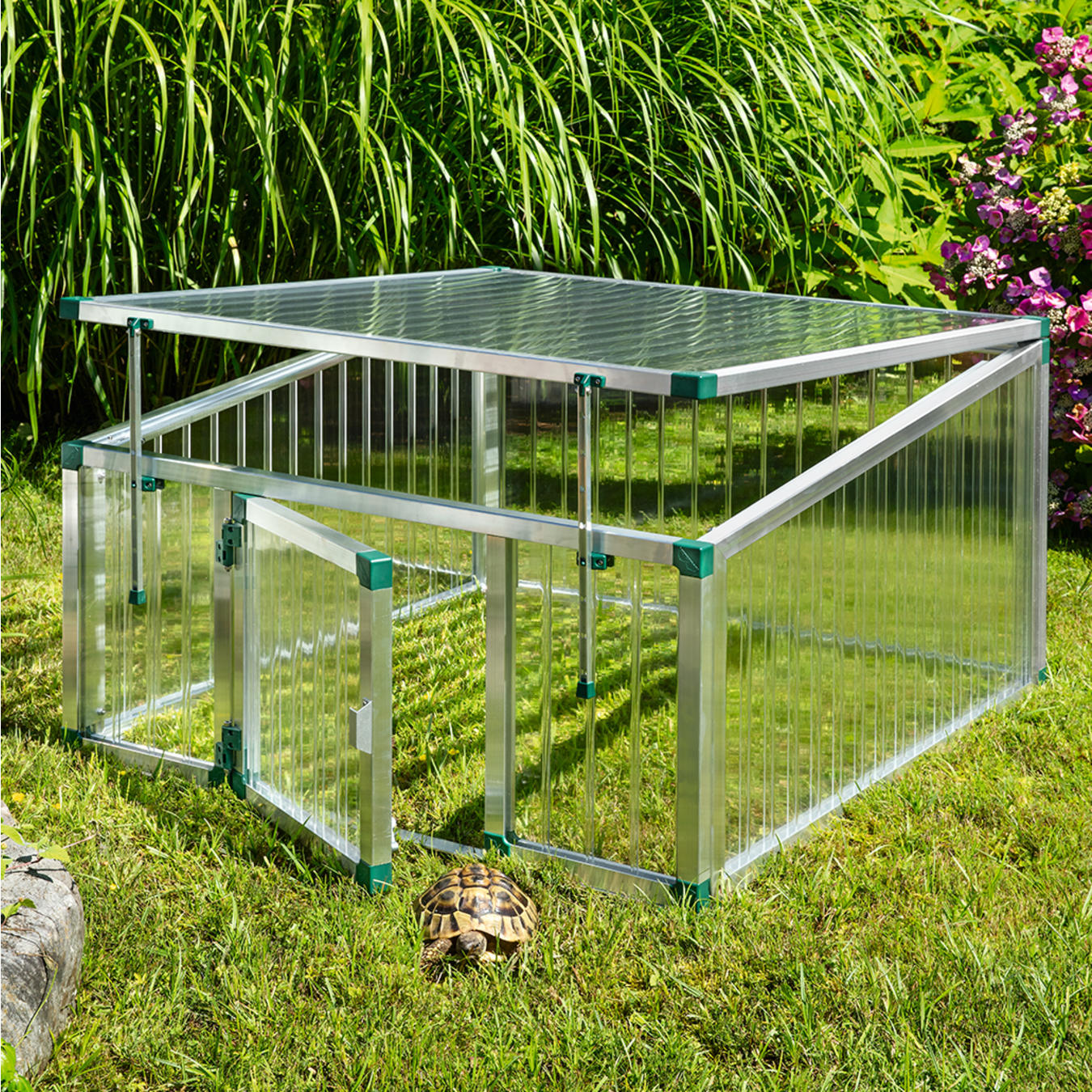 SchildkrötenHaus mit Tür Größe 1 101 x 107 cm PLEXIGLAS® Alltop