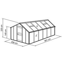 Gewchshaus Typ Allgu Modell A10  256 x 381 cm