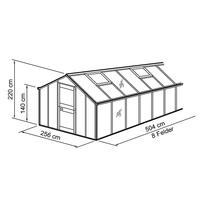 Gewchshaus Typ Allgu Modell A13  256 x 504 cm