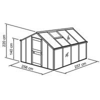 Gewchshaus Typ Allgu Modell A7  256 x 257 cm