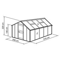 Gewchshaus Typ Allgu Modell A8  256 x 319 cm