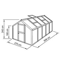 Gewchshaus Typ Allplanta Modell Classic ALP3  270 x 508 cm