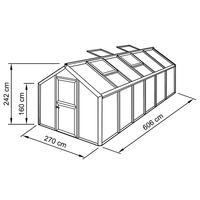 Gewchshaus Typ Allplanta Modell Classic ALP4  270 x 606 cm