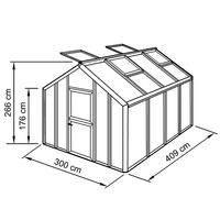 Gewchshaus Typ Allplanta Modell Classic ALP6  300 x 409 cm