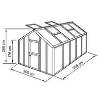 Gewchshaus Typ Allplanta Modell Classic ALP7  300 x 508 cm