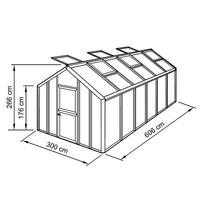 Gewchshaus Typ Allplanta Modell Classic ALP8  300 x 606 cm