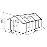 Gewchshaus Typ Allgu Modell B11  285 x 381 cm