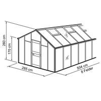 Gewchshaus Typ Allgu Modell B15  285 x 504 cm