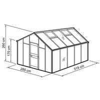 Gewchshaus Typ Allgu Modell B9  285 x 319 cm