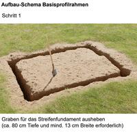 Basisprofilrahmen fr Gewchshaus Modell SOLL44