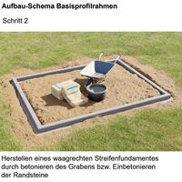 Aluminium-Basisprofil fr Gewchshaus Modell SOLL46 in Alu natur