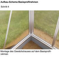 Basisprofilrahmen fr Gewchshaus Modell SOLL44