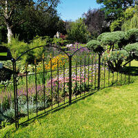 Metallzaun mit Stabpfosten  3er-Set