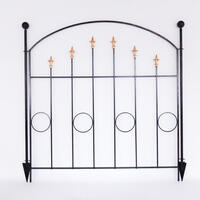 Metallzaun mit Stabpfosten  3er-Set