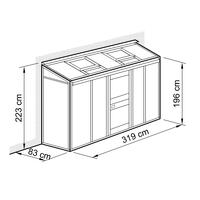 Anlehn- und Balkon-Gewchshaus Typ Allgu Modell BUT3   83 x 319 cm