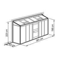 Anlehn- und Balkon-Gewchshaus Typ Allgu Modell BUT4   83 x 381 cm
