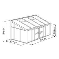 Anlehnhaus Typ Allplanta BXL11  254 x 508 cm
