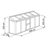 Anlehnhaus Typ Allplanta  BXL3  108 x 508 cm