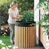 Beckmann-Regenfass 420 Liter aus Lrchenholz mit schwarzer Folie