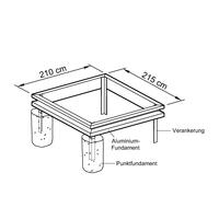 Fundamentrahmen fr Gewchshaus Modell ALPUR1