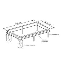 Fundamentrahmen fr Gewchshaus Modell ALPUR3