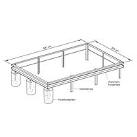 Fundamentrahmen fr Gewchshaus Modell BOTM25