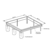 Fundamentrahmen fr Gewchshaus Modell D23