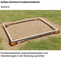Fundamentrahmen f�r Gew�chshaus Modell SOLH64