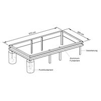Fundamentrahmen fr Gewchshaus Modell SOLL48
