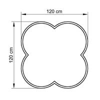 Hochteich 120 x 120 cm, Hhe 44 cm