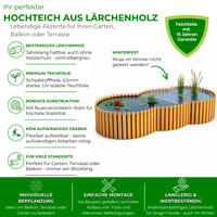 Hochteich 220 x 100 cm, H�he 44 cm