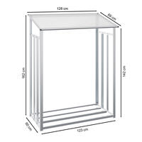 Kaminholz-Lager Gre 1 Aluminium natur 128 x 69 x 162 cm