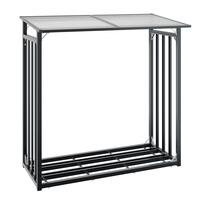 Kaminholz-Lager Gre 2 Anthrazitgrau einbrennlackiert - 201 x 104 x 199 cm