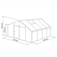 Gewchshaus Typ Plantarium Modell PLAN10  419 x 419 cm