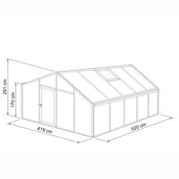 Gewchshaus Typ Plantarium Modell PLAN11  419 x 520 cm