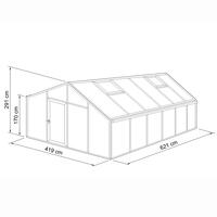 Gewchshaus Typ Plantarium Modell PLAN12  419 x 621 cm