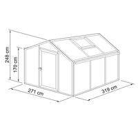 Gewchshaus Typ Plantarium Modell PLAN1  271 x 319 cm