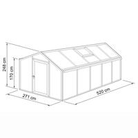 Gewchshaus Typ Plantarium Modell PLAN3  271 x 520 cm