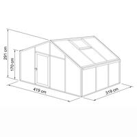 Gewchshaus Typ Plantarium Modell PLAN9  419 x 319 cm