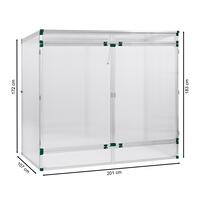 Pflanzenhaus Modell 2 201 x 107 x 183 cm mit 16 mm Stegdreifachplatten