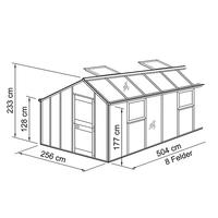 Gewchshaus Typ Allgu Modell S130  256 x 504 cm