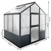 Hochbeet-Gew�chshaus Typ Solanum� Modell COMFORT SOLH63  257 x 222 cm