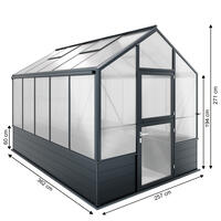 Hochbeet-Gew�chshaus Typ Solanum� Modell COMFORT SOLH65  257 x 362 cm