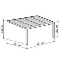 Terrassen-berdachung Exklusiv  Gre 2  Tiefe 271 cm, Lnge 407 cm