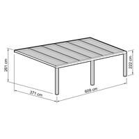 Terrassen-berdachung Exklusiv Gre 12 Tiefe 371 cm, Lnge 609 cm